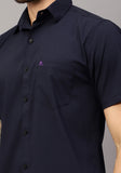 Men's Cotton Fabric Half Sleeve Spread Collar Shirt - by Apektra