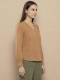 Women Solid V-Neck Regular Fit Top