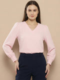 Women Solid V-Neck Regular Fit Top