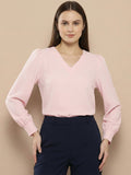 Women Solid V-Neck Regular Fit Top