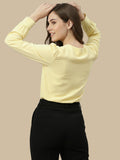 Women Solid V-Neck Regular Fit Top