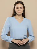 Women Solid V-Neck Regular Fit Top