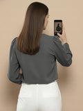 Women Solid V-Neck Regular Fit Top