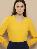 Women Solid V-Neck Regular Fit Top