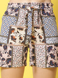 Women Printed Mid-Rise Lounge Shorts