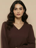 Women Solid V-Neck Regular Fit Top