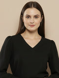 Women Solid V-Neck Regular Fit Top