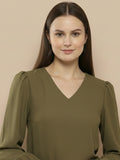 Women Solid V-Neck Regular Fit Top