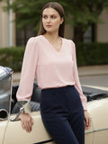 Women Solid V-Neck Regular Fit Top
