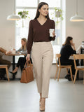 Women Solid V-Neck Regular Fit Top