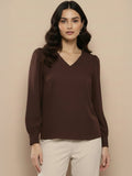 Women Solid V-Neck Regular Fit Top