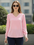 Women Solid V-Neck Regular Fit Top