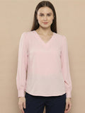 Women Solid V-Neck Regular Fit Top