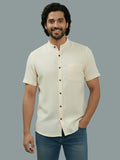 Vida Loca Half Sleeve Chinese collar Cotton Slim Shirt For men and Boys.