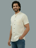 Vida Loca Half Sleeve Chinese collar Cotton Slim Shirt For men and Boys.