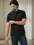 Vida Loca Half Sleeve Chinese collar Cotton Slim Shirt For men and Boys.