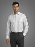 Full Sleeve Spread Collar Cotton Slim Fit Striped Shirt For men and Boys.