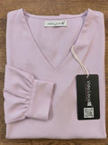 Women’s Crepe Formal Top | Elegant V-Neck Office Wear Blouse