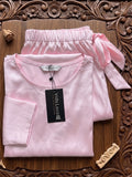 Vida Loca Baby Pink Two Piece Set, Loungewear Set T-shirt & Shorts, Short Sleeve Women And Girls
