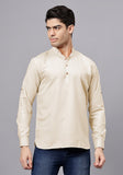 Men's Cotton Blend Slim Fit Short Kurta