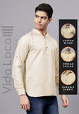 Men's Cotton Blend Slim Fit Short Kurta