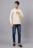 Men's Cotton Blend Slim Fit Short Kurta