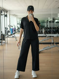 Women’s Black Relaxed Fit Co-Ord Lounge Set
