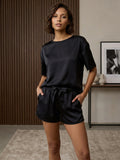 Vida Loca BLACK Two Piece Set, Loungewear Set T-shirt & Shorts, Short Sleeve Women And Girls