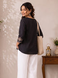 Women’s Rayon Embroidered Peplum Top –Ethnic Casual Wear with 3/4 Sleeves