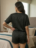 Vida Loca BLACK Two Piece Set, Loungewear Set T-shirt & Shorts, Short Sleeve Women And Girls