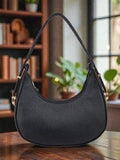 Women’s Black PU Leather Hobo Shoulder Bag | Stylish Casual Handbag with Adjustable Strap