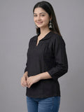 Vida Loca White Color Cotton Linen Fabric Women Tops