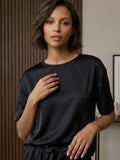 Vida Loca BLACK Two Piece Set, Loungewear Set T-shirt & Shorts, Short Sleeve Women And Girls