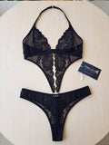 Women's Lace Cut-Out Teddy Bodysuit ( 411 )