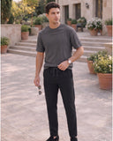 Men’s Cotton Drawstring Casual Trousers | Comfortable Regular Fit Pants
