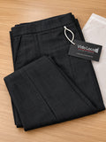 Women’s Black Cotton Twill High-Waist Wide-Leg Trousers