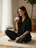 Women’s Black Relaxed Fit Co-Ord Lounge Set