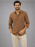 Men's White Self-Design Pure Cotton Straight Kurta | Mandarin Collar | Full Sleev