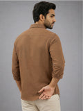 Men's White Self-Design Pure Cotton Straight Kurta | Mandarin Collar | Full Sleev