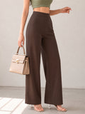 Women's Cotton Fabric High-Waist Wide Leg Palazzo Pants