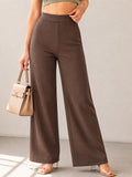 Women's Cotton Fabric High-Waist Wide Leg Palazzo Pants