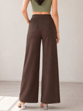 Women's Cotton Fabric High-Waist Wide Leg Palazzo Pants