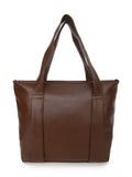 Women’s Brown PU Leather Tote Handbag | Spacious Shoulder & Carry Bag with Multiple Pockets