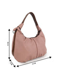 Women’s Pink PU Leather Hobo Shoulder Bag | Stylish Casual Handbag for Women