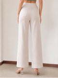 Women's Cotton Fabric High-Waist Wide Leg Palazzo Pants