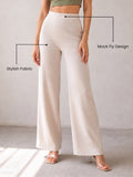 Women's Cotton Fabric High-Waist Wide Leg Palazzo Pants