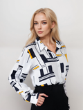 Pop Art Print Drop Shoulder oversized Shirt Women