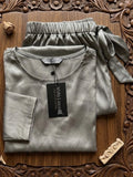 Vida Loca Grey Two Piece Set, Loungewear Set T-shirt & Shorts, Short Sleeve Women And Girls
