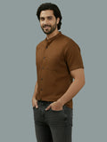 Vida Loca Half Sleeve Chinese collar Cotton Slim Shirt For men and Boys.