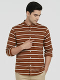 Vida Loca Men's Single Stripe Strip Full Sleeve Shirt